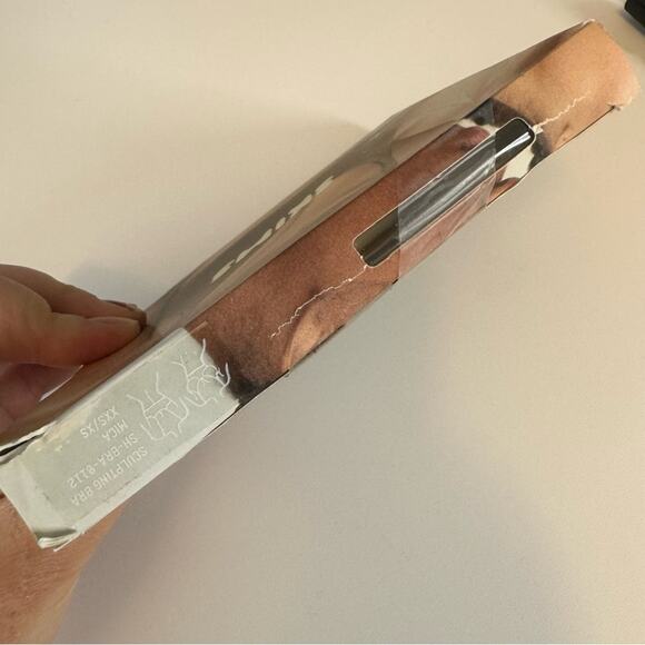 Skims Seamless Sculpt Stretch Wide Strap Bralette Bra Mica Brown XXS/XS NEW - Picture 9 of 11